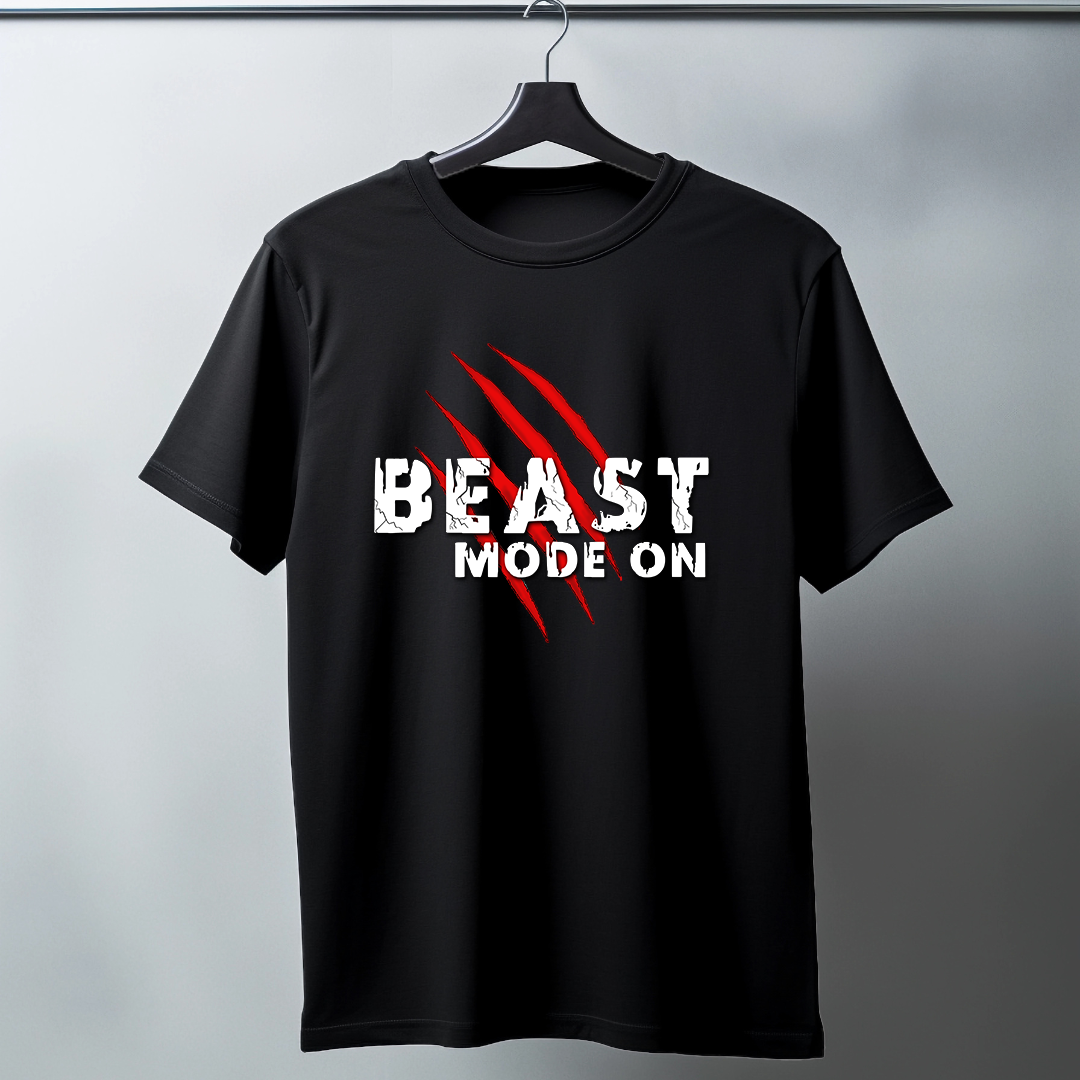 Beast Mode On Half Sleeve T-Shirt