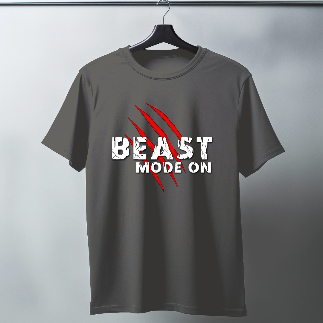 Beast Mode On Half Sleeve T-Shirt