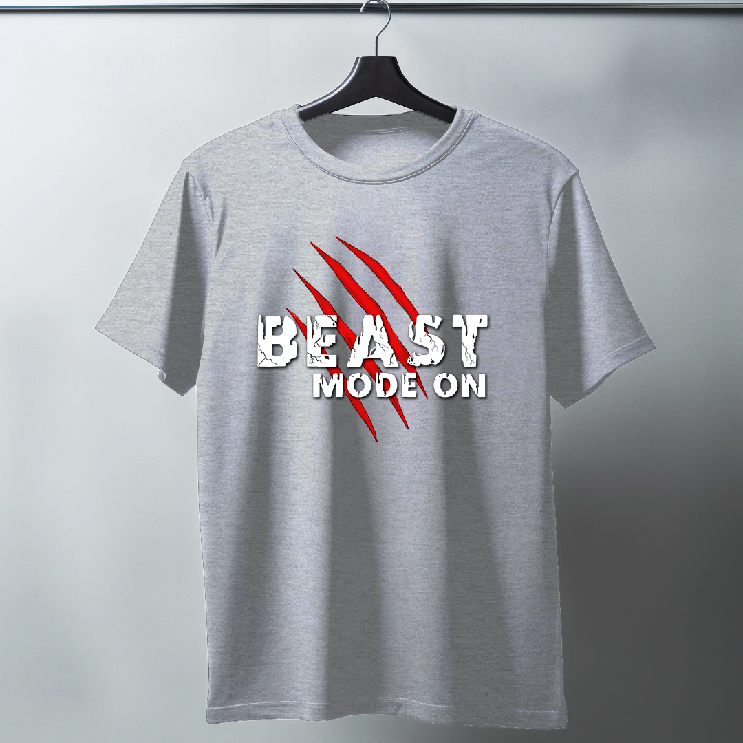 Beast Mode On Half Sleeve T-Shirt
