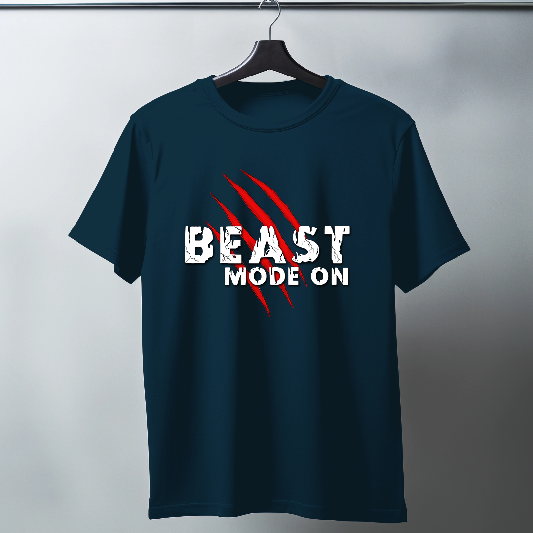 Beast Mode On Half Sleeve T-Shirt