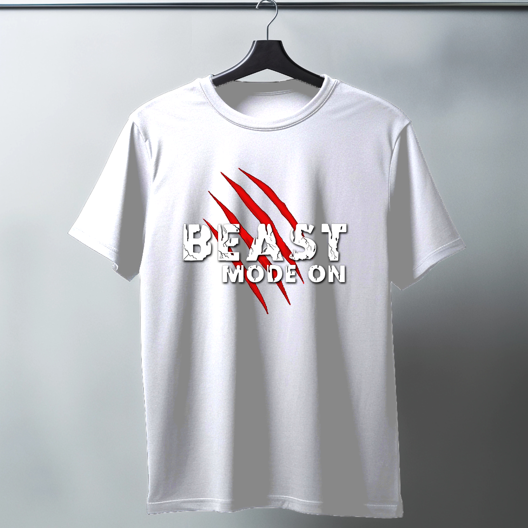 Beast Mode On Half Sleeve T-Shirt