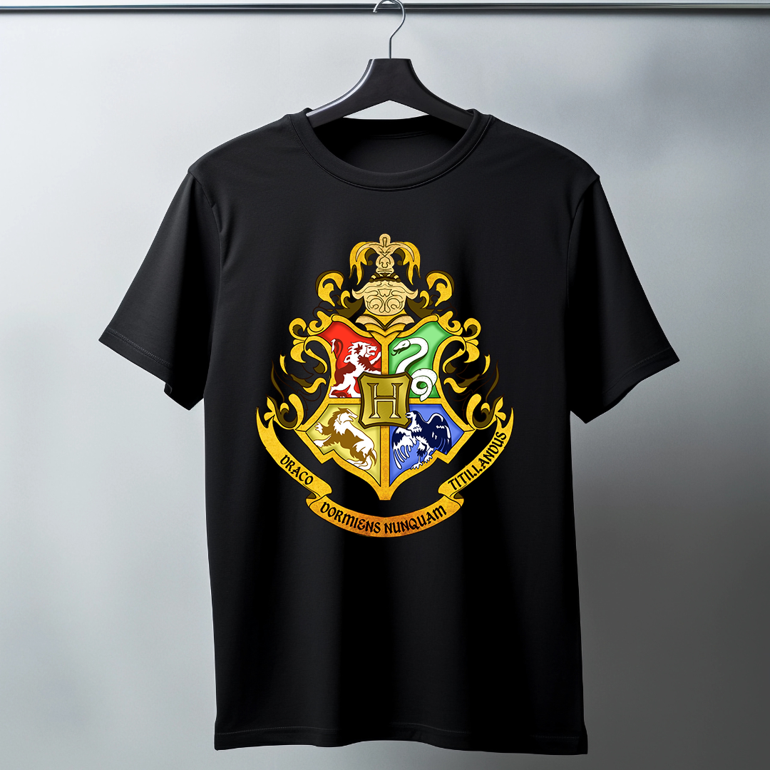 Crests Of Hogwarts Half Sleeve T-Shirt