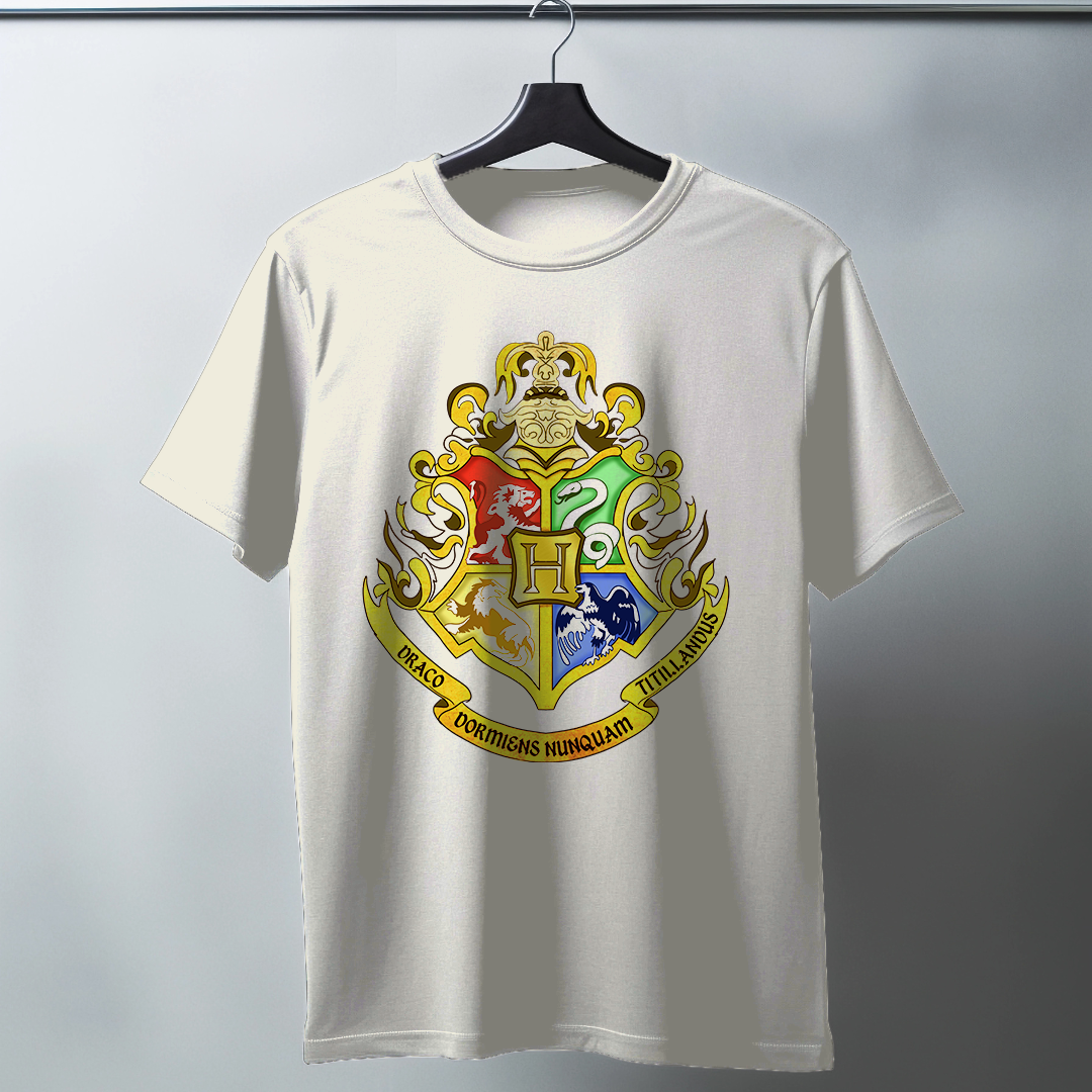 Crests Of Hogwarts Half Sleeve T-Shirt
