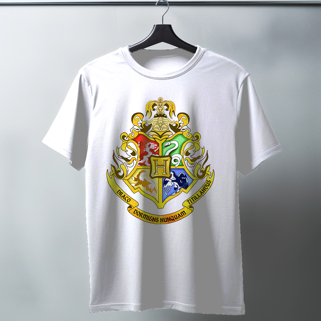 Crests Of Hogwarts Half Sleeve T-Shirt