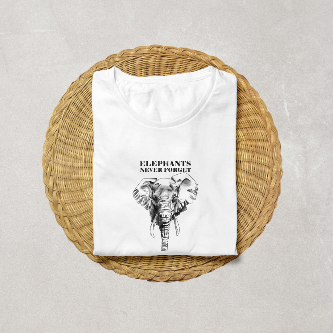 Elephants Never Forget Half Sleeve T-Shirt
