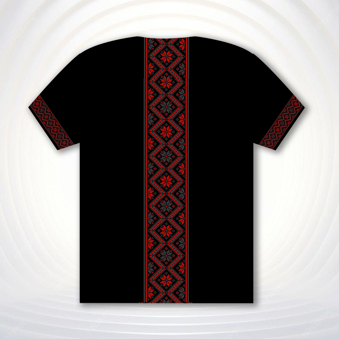 Embroidery Pattern Half Sleeve T-Shirt
