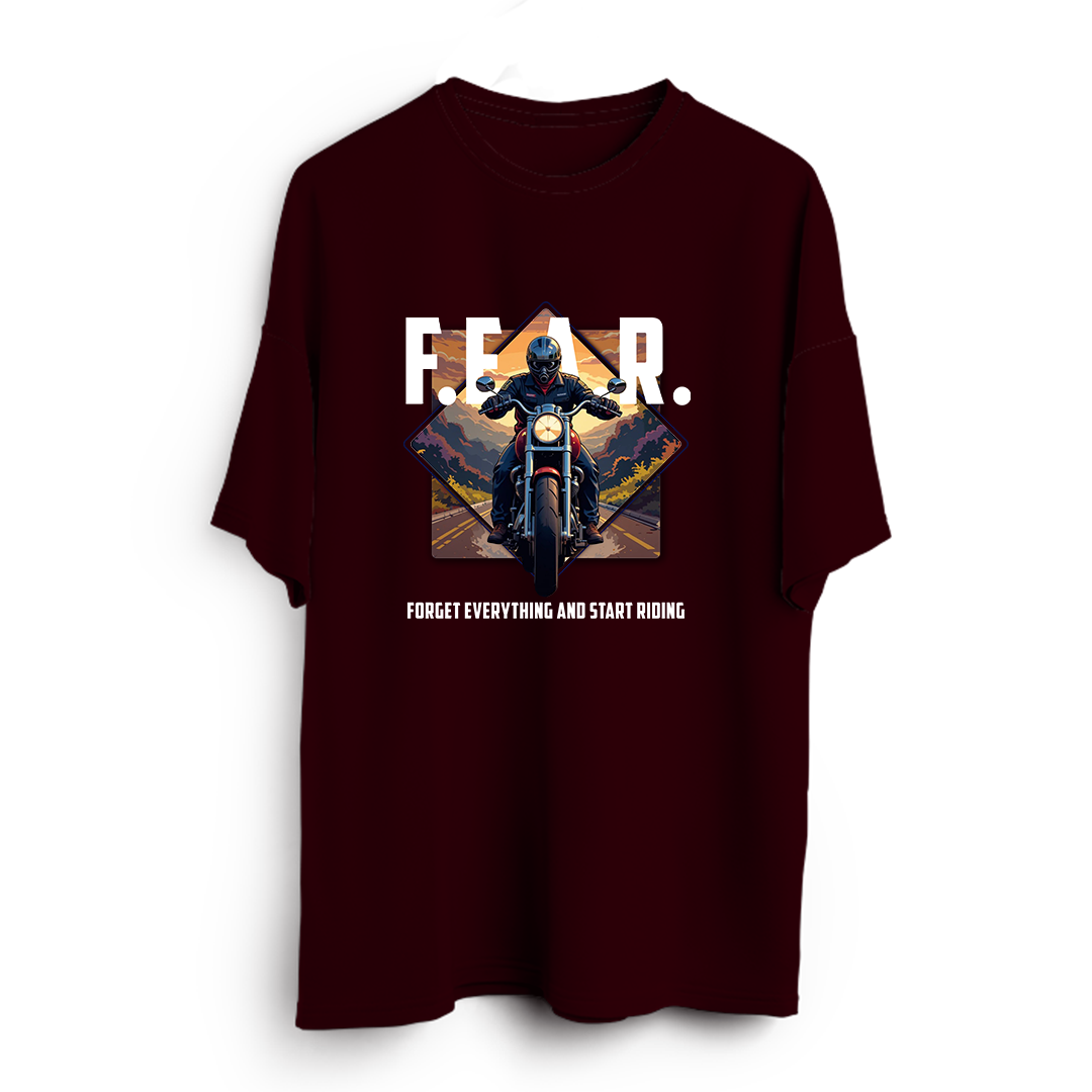 Forget Everything And Start Riding Oversized T-Shirt