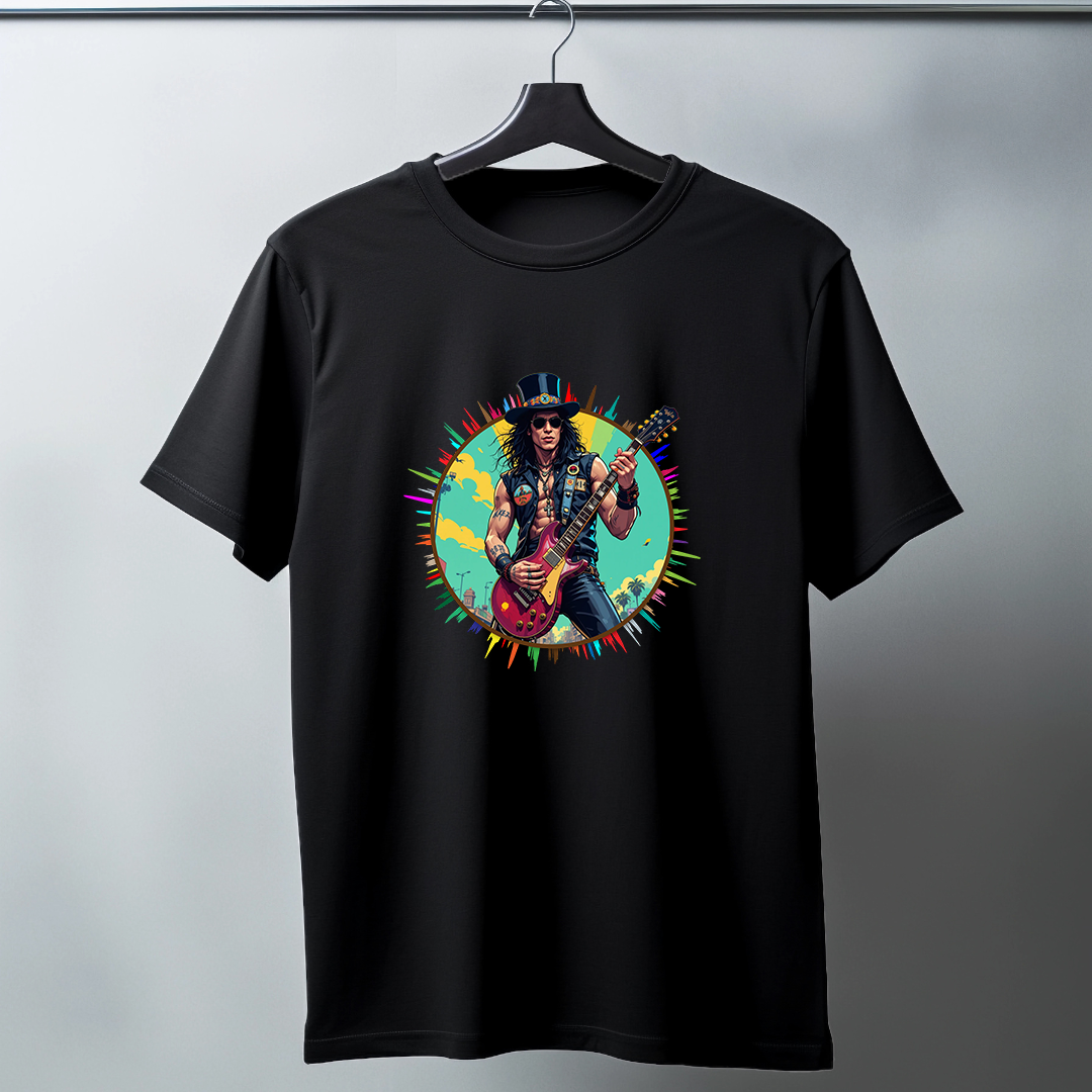 Guns N' Roses Slash Art Half Sleeve T-Shirt