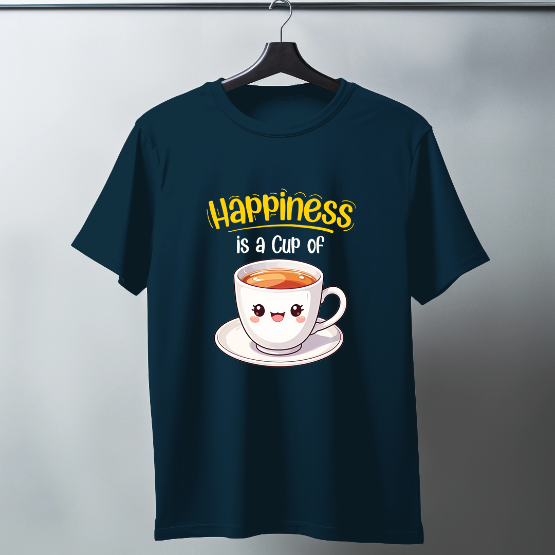 Happiness Is A Cup Of Tea Half Sleeve T-Shirt