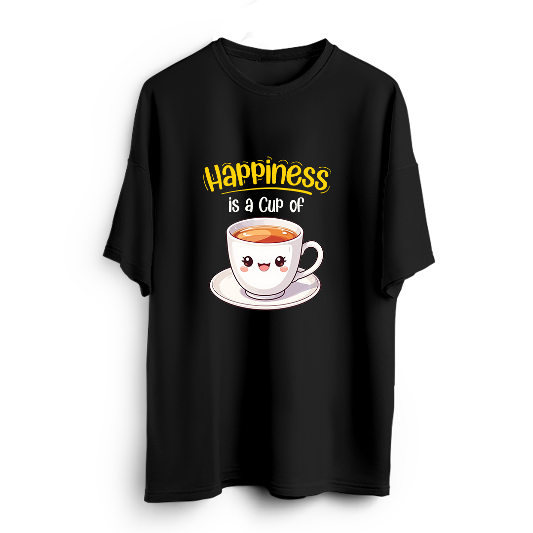Happiness Is A Cup Of Tea Oversized T-Shirt