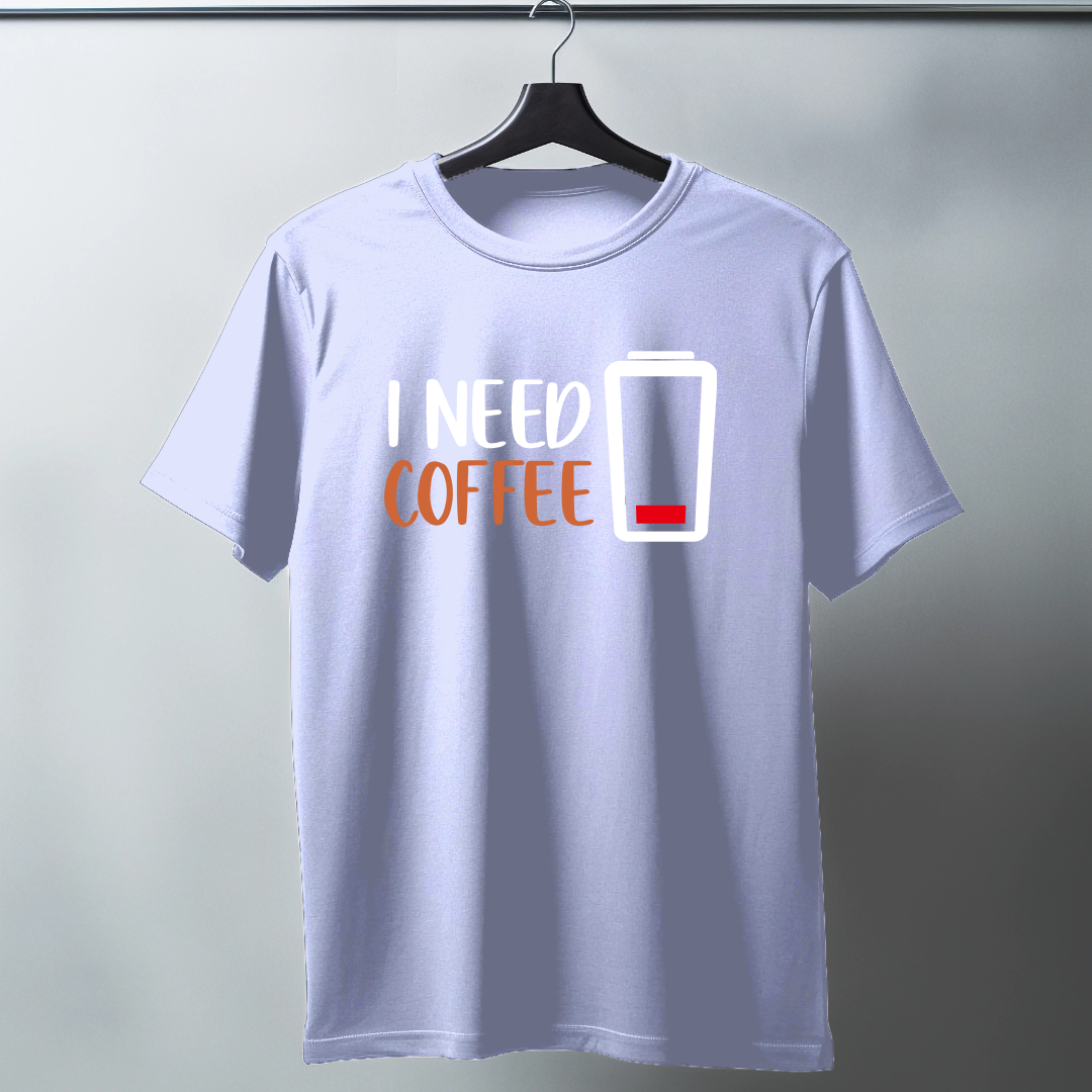 I Need Coffee Half Sleeve T-Shirt