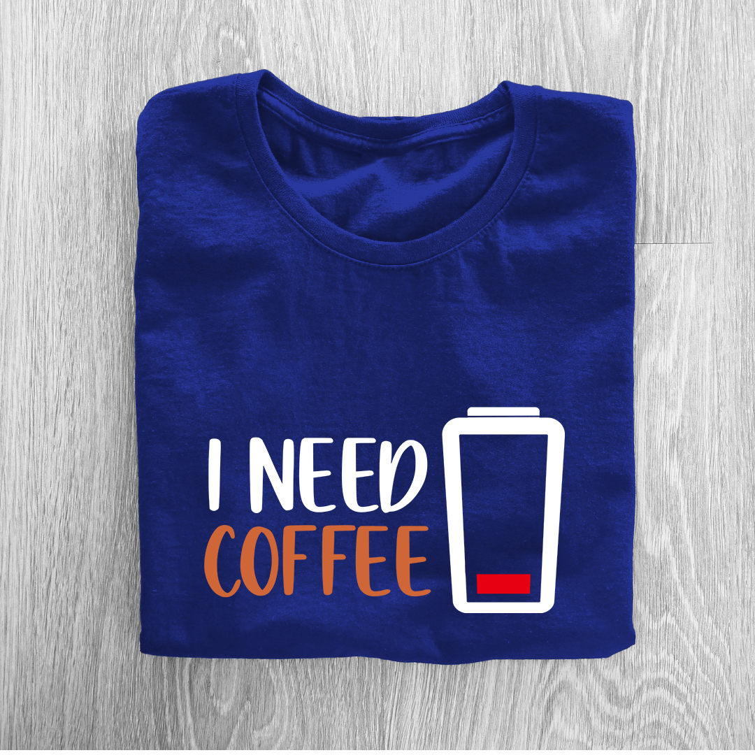 I Need Coffee Half Sleeve T-Shirt