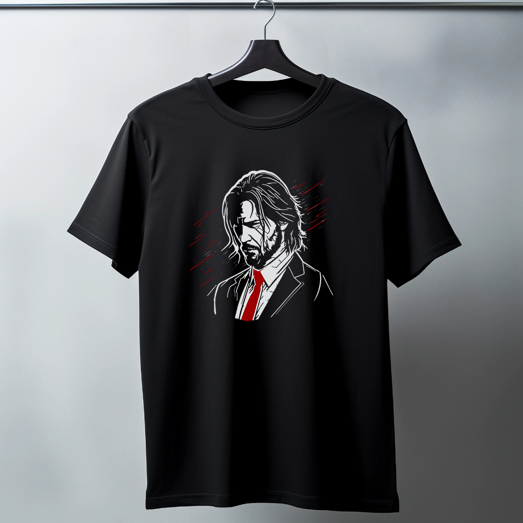 John Wick Art Half Sleeve T-Shirt