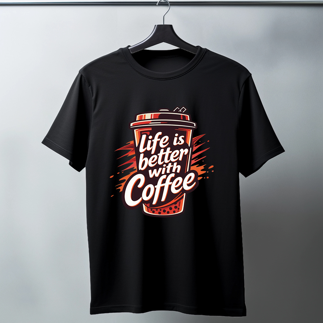 Life Is Better With Coffee Half Sleeve T-Shirt