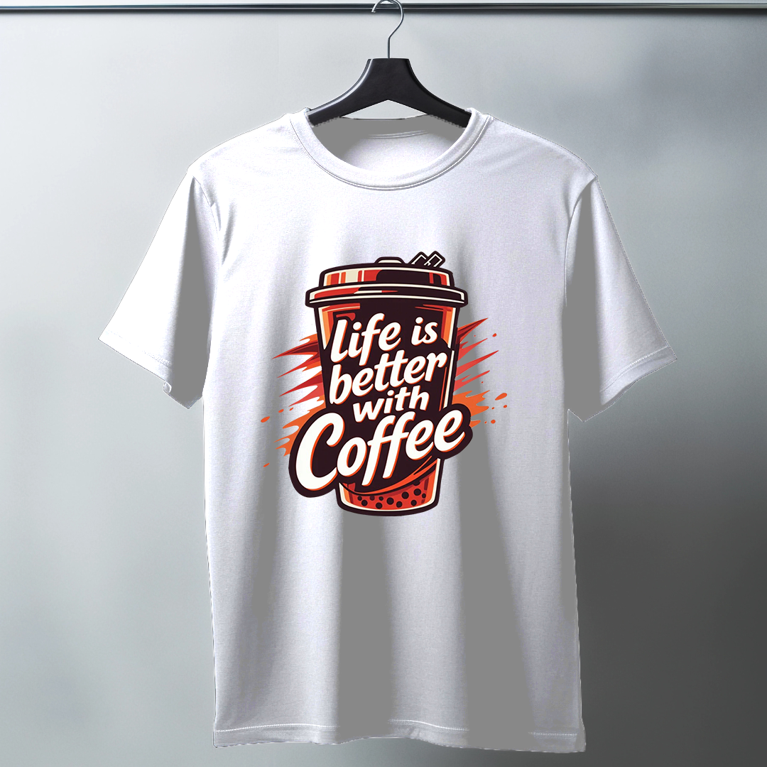 Life Is Better With Coffee Half Sleeve T-Shirt