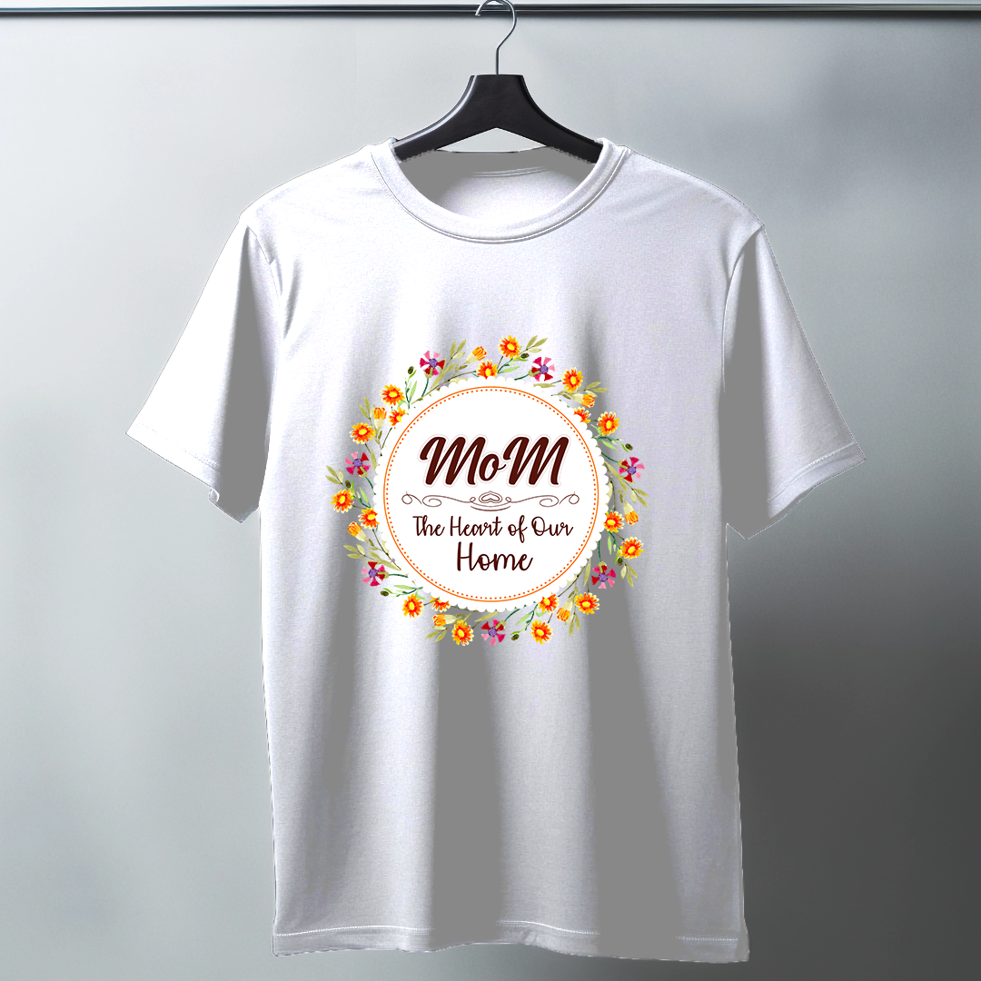 Mom The Heart Of Our Home Half Sleeve T-Shirt