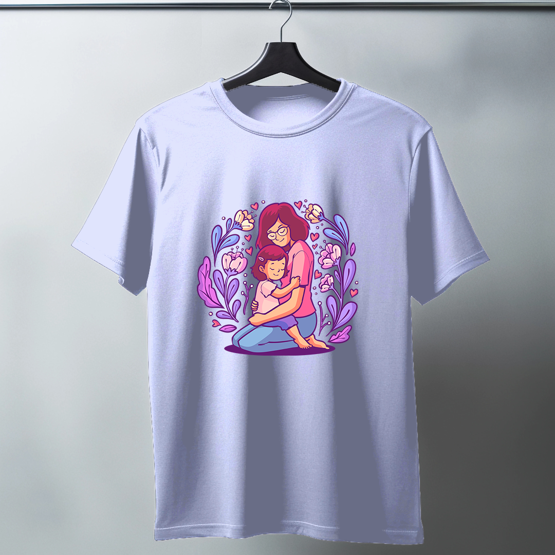 Mother And Daughter Half Sleeve T-Shirt