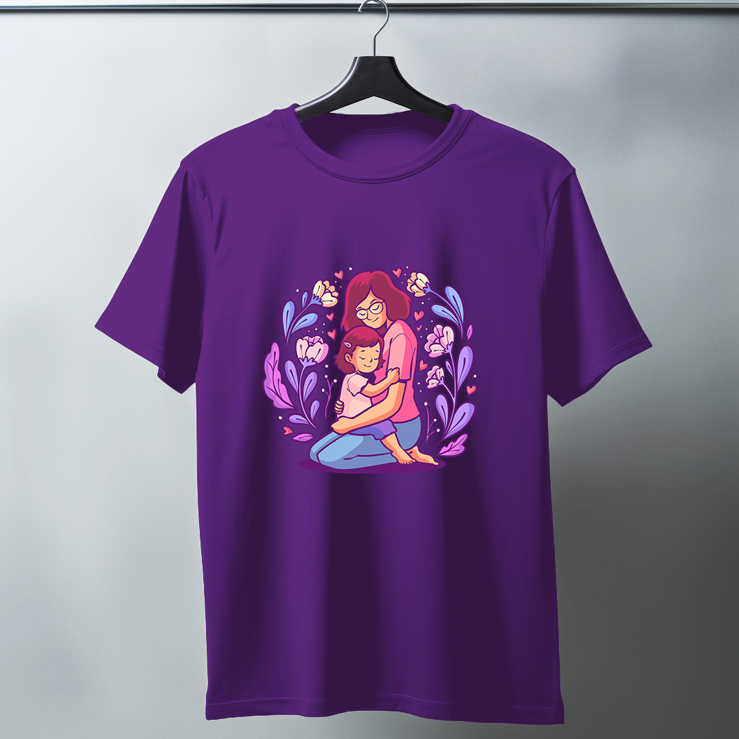 Mother And Daughter Half Sleeve T-Shirt