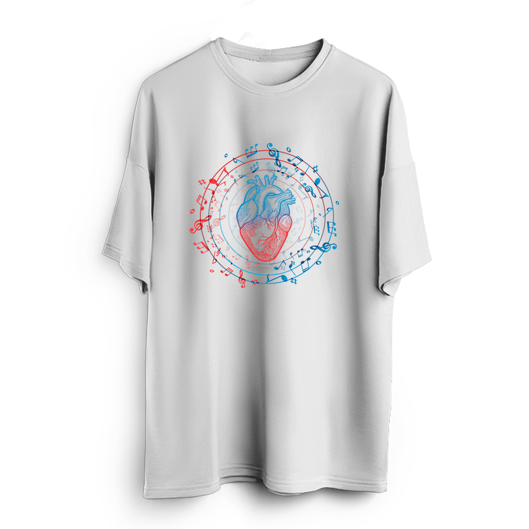 Musical Heart Oversized T-Shirt