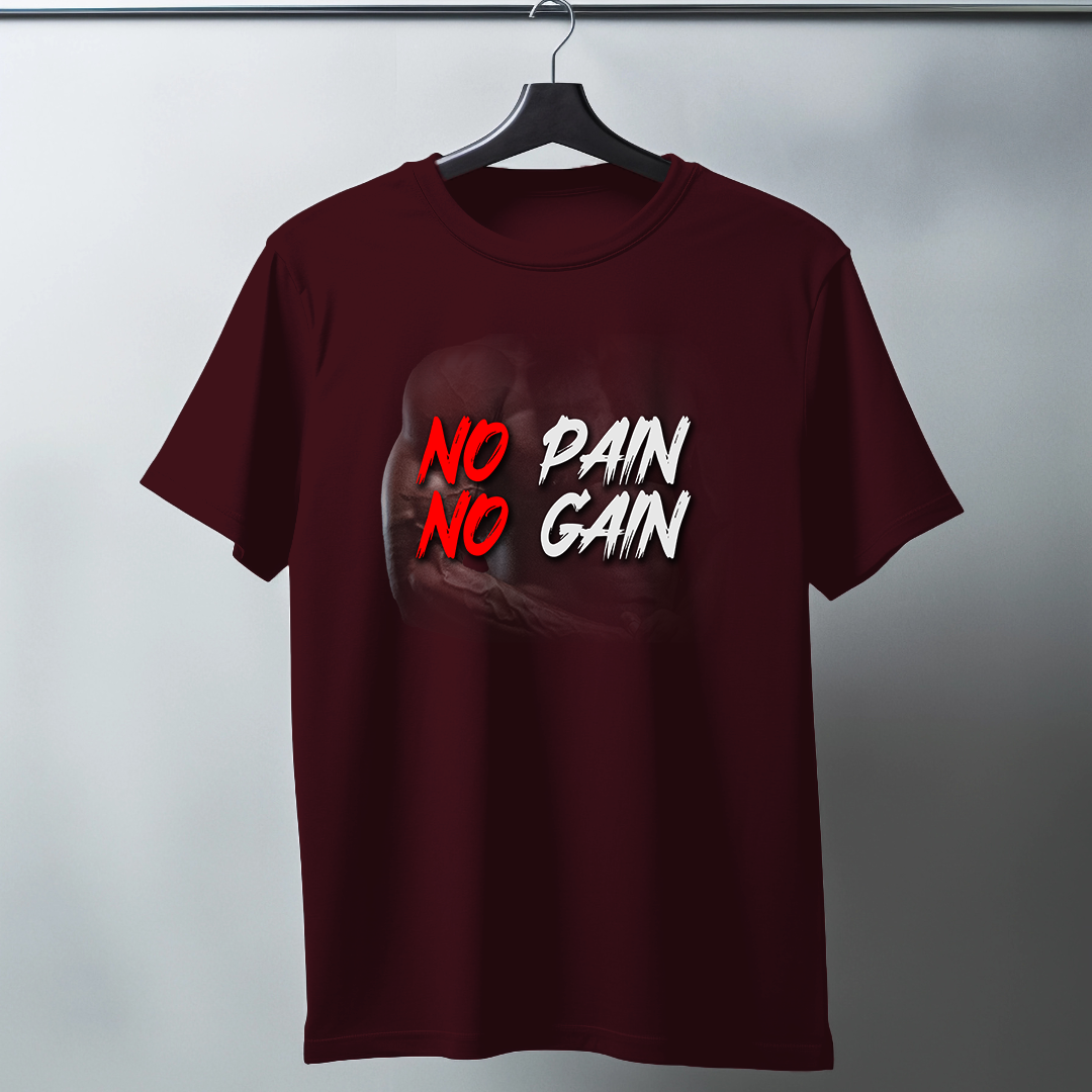 No Pain No Gain Half Sleeve T-Shirt