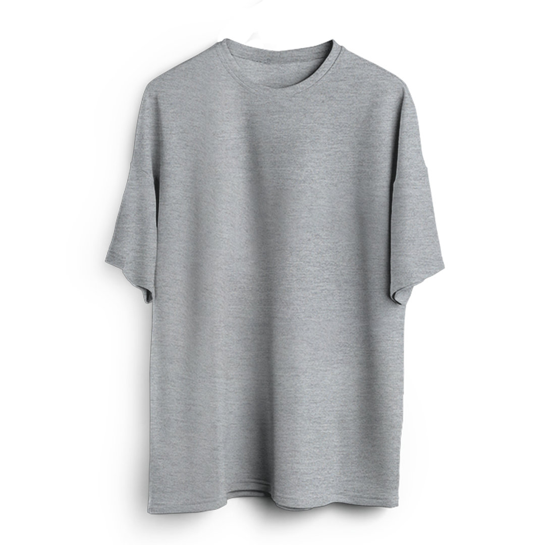 Grey Melange Oversized T-Shirt