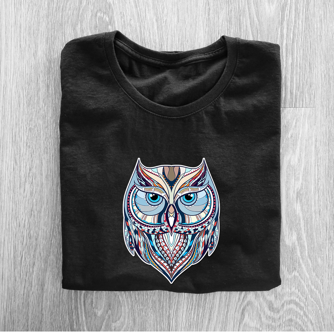 Owl Art Half Sleeve T-Shirt