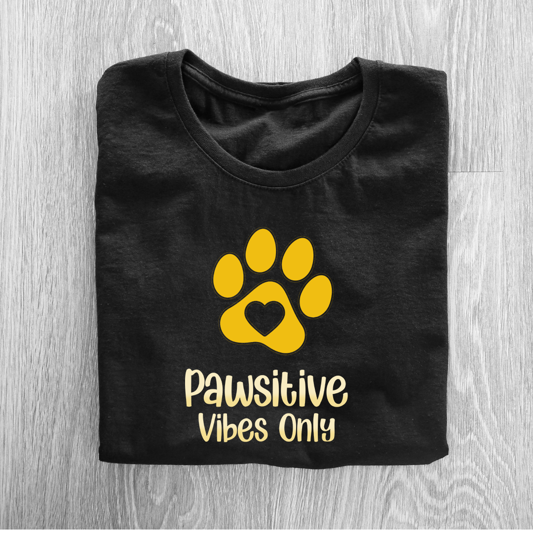 Pawsitive Vibes Only Half Sleeve T-Shirt