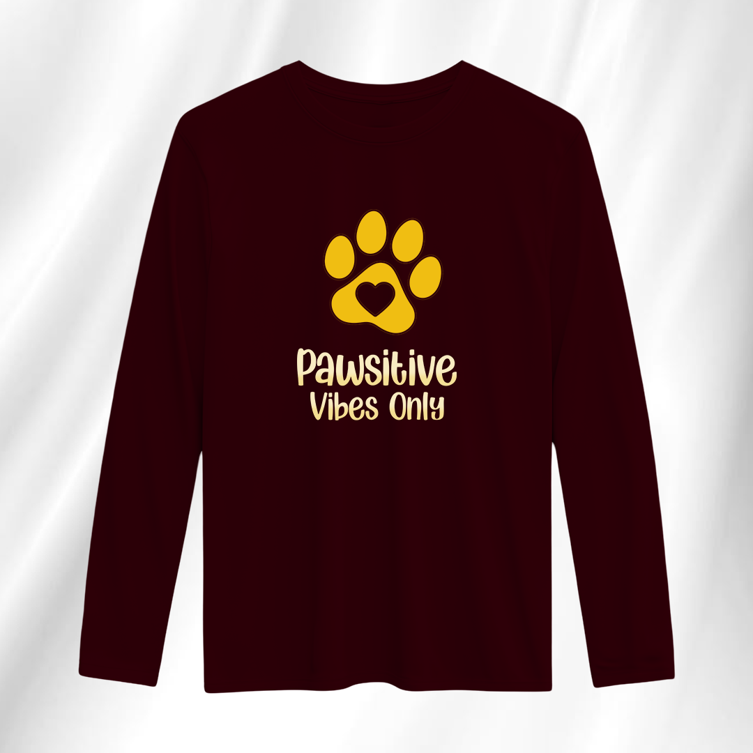Pawsitive Vibes Only Full Sleeve T-Shirt