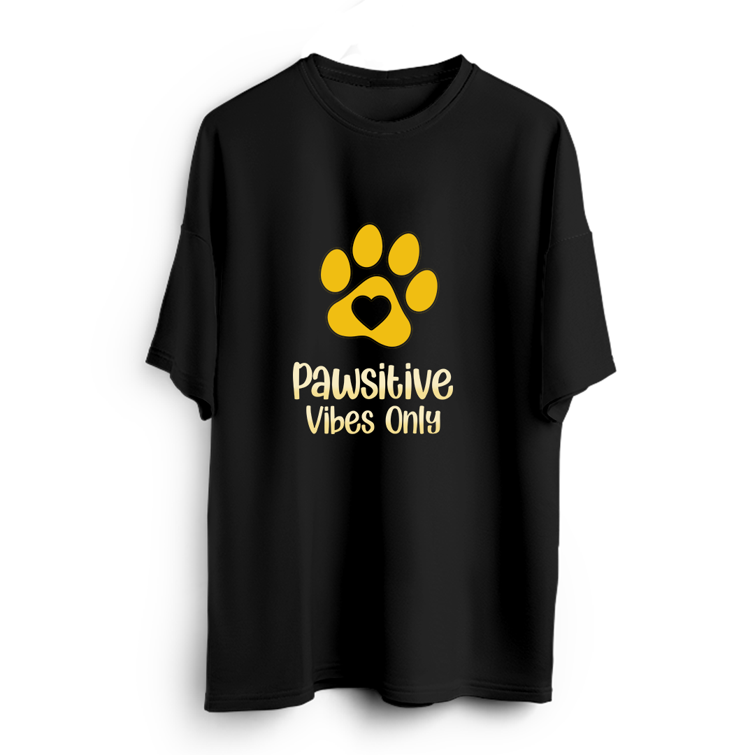 Pawsitive Vibes Only Oversized T-Shirt