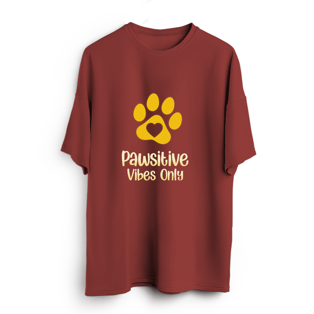 Pawsitive Vibes Only Oversized T-Shirt