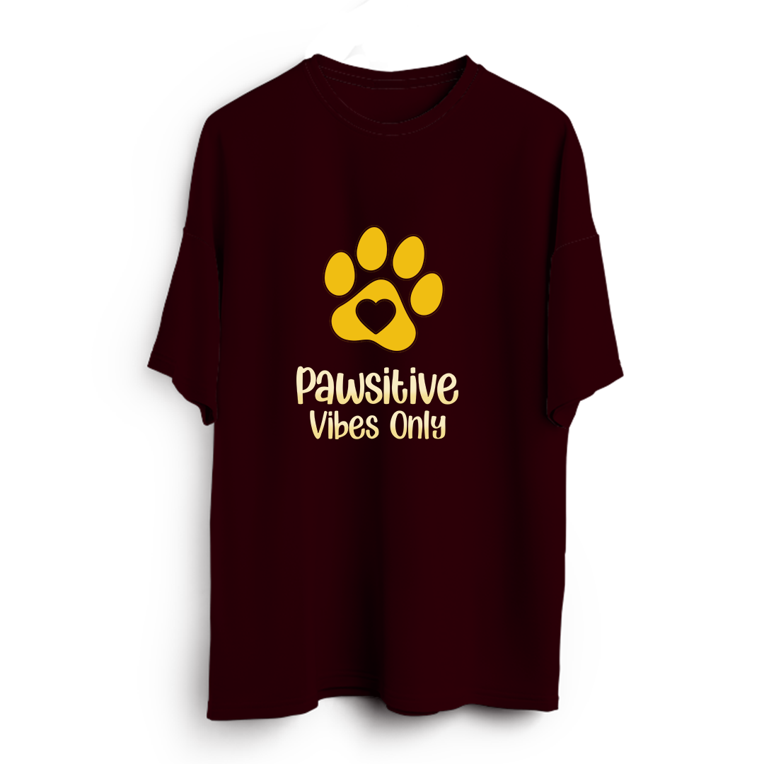 Pawsitive Vibes Only Oversized T-Shirt