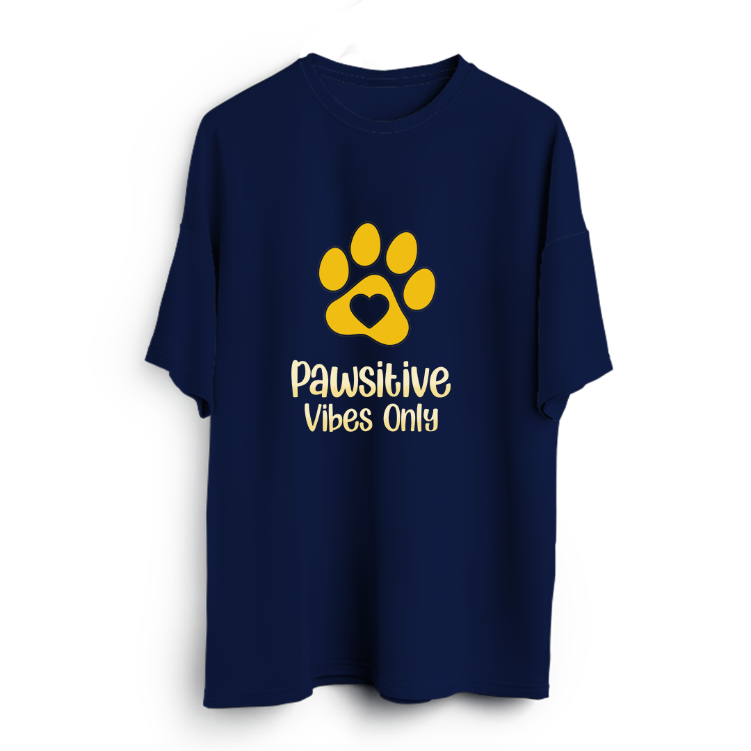 Pawsitive Vibes Only Oversized T-Shirt