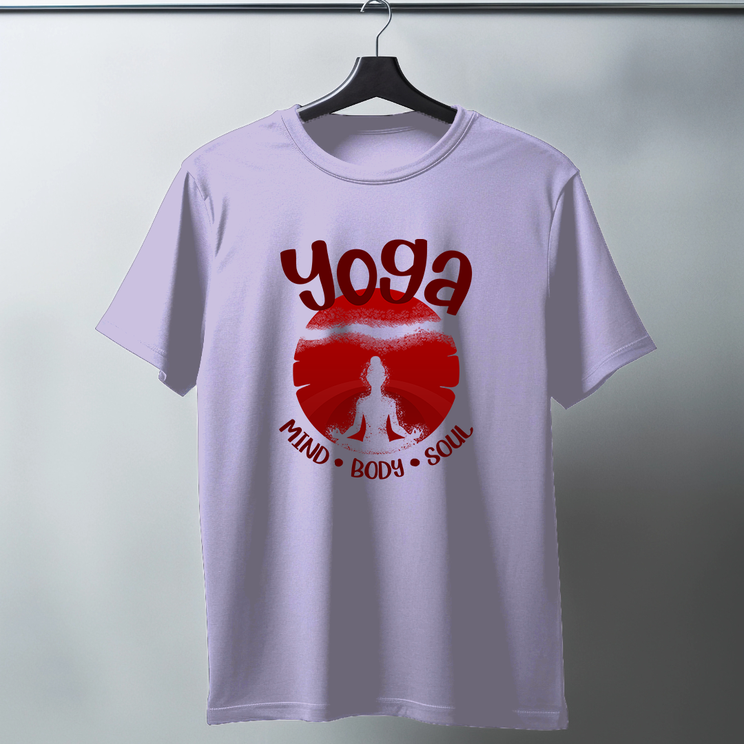 Yoga Mind Body Soul Half Sleeve T-Shirt