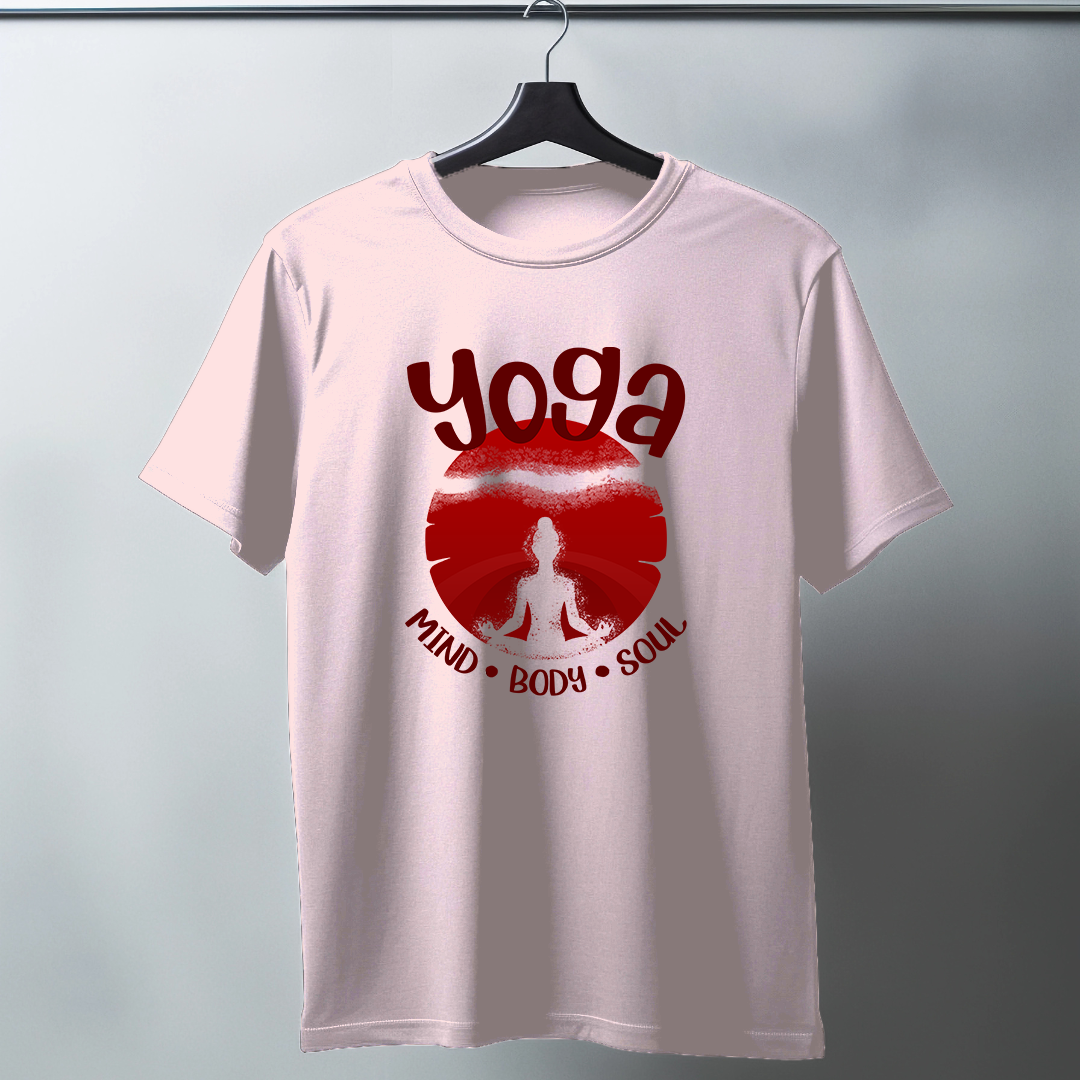Yoga Mind Body Soul Half Sleeve T-Shirt