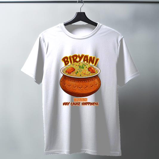Biryani Warning Half Sleeve T-Shirt