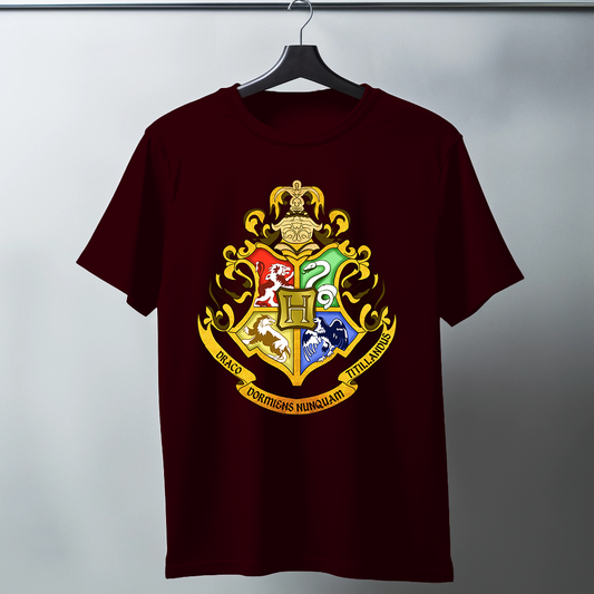 Crests Of Hogwarts Half Sleeve T-Shirt