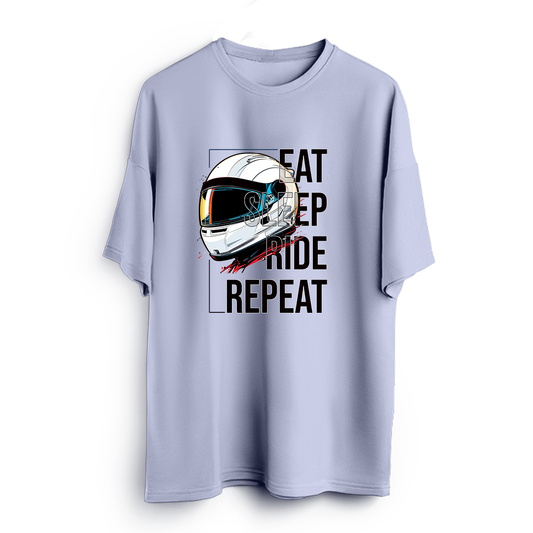 Eat Sleep Ride Repeat Oversized T-Shirt
