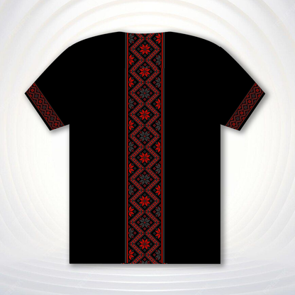 Embroidery Pattern Half Sleeve T-Shirt