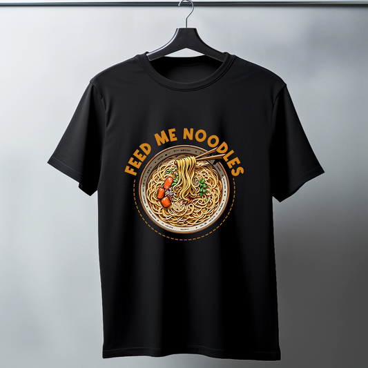 Feed Me Noodles Half Sleeve T-Shirt