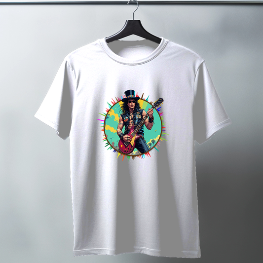 Guns N' Roses Slash Art Half Sleeve T-Shirt