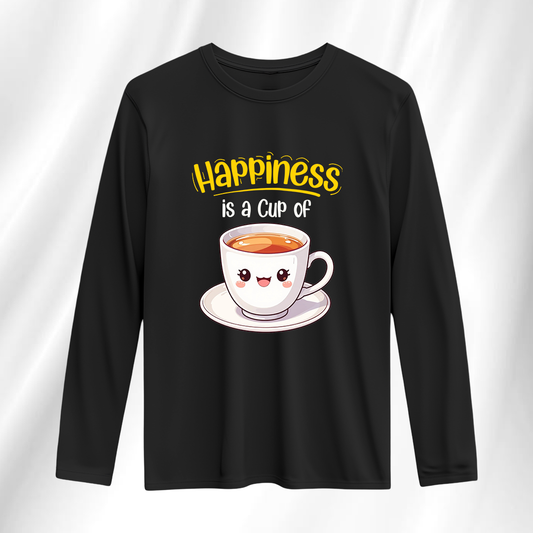 Happiness Is A Cup Of Tea Full Sleeve T-Shirt
