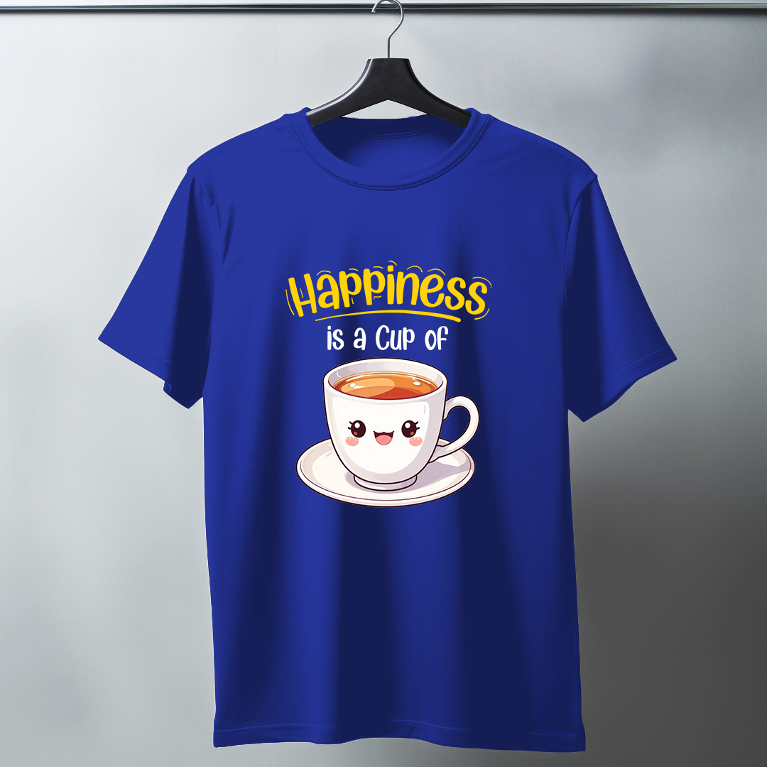 Happiness Is A Cup Of Tea Half Sleeve T-Shirt