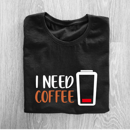 I Need Coffee Half Sleeve T-Shirt