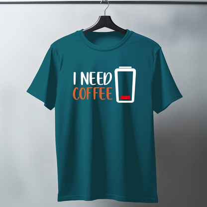 I Need Coffee Half Sleeve T-Shirt