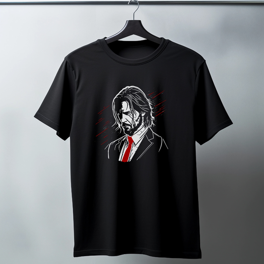 John Wick Art Half Sleeve T-Shirt