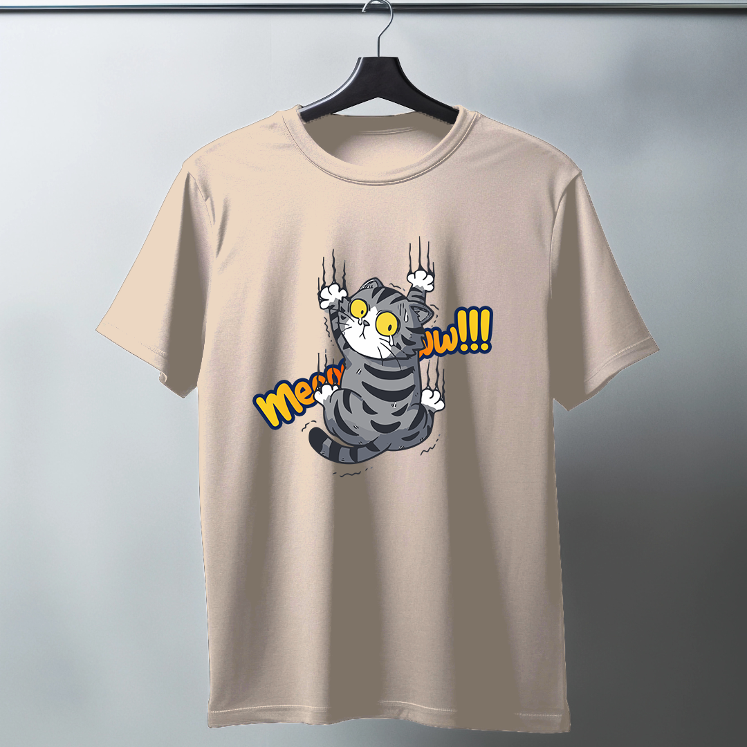Meooow Half Sleeve T-Shirt