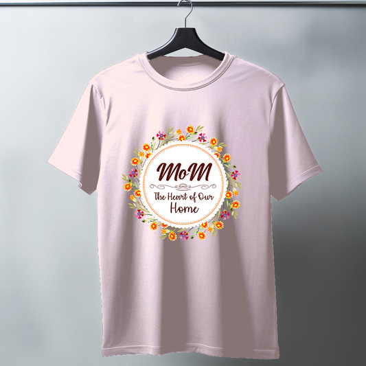 Mom The Heart Of Our Home Half Sleeve T-Shirt