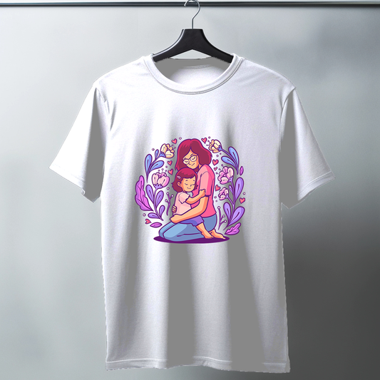 Mother And Daughter Half Sleeve T-Shirt