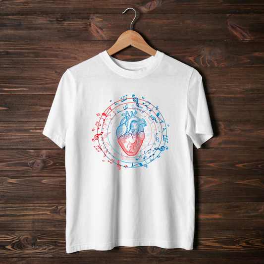 Musical Heart Half Sleeve T-Shirt