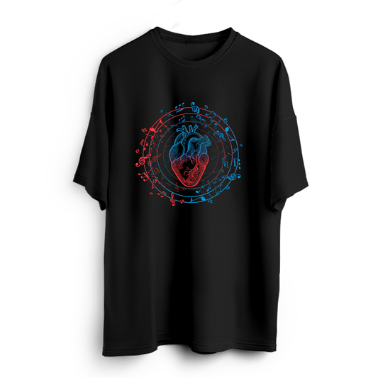 Musical Heart Oversized T-Shirt